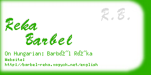 reka barbel business card